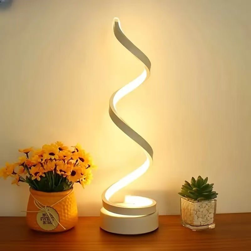 Ambient Spiral Desk Lamp - Soft LED Mood Lighting