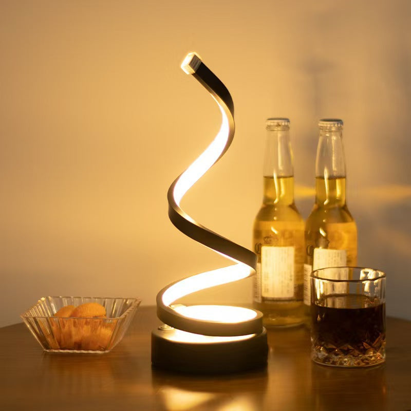 Ambient Spiral Desk Lamp - Soft LED Mood Lighting