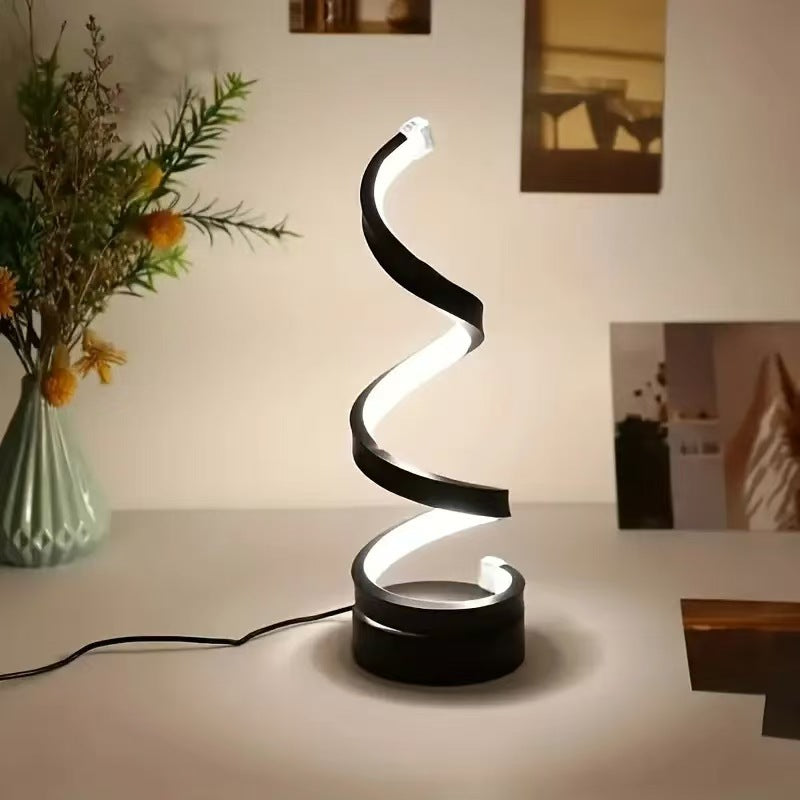 Ambient Spiral Desk Lamp - Soft LED Mood Lighting