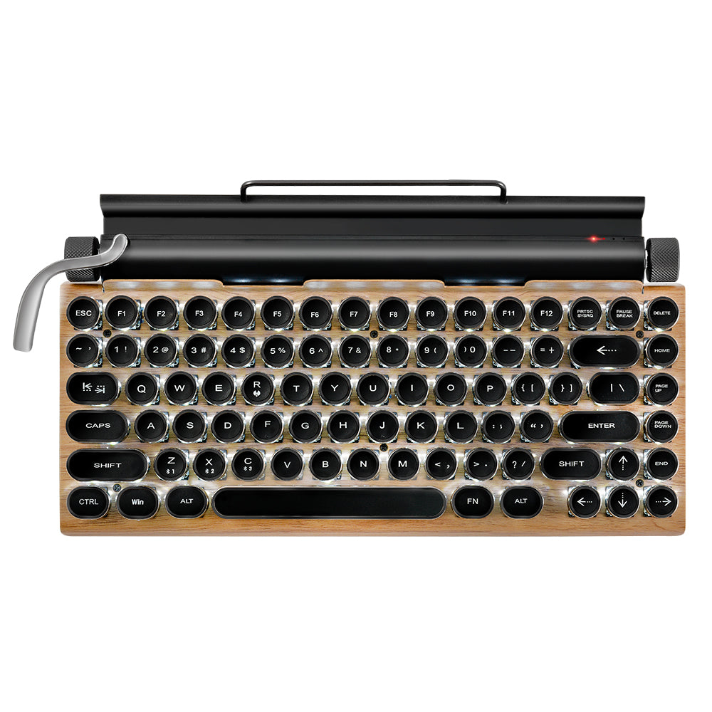 Retro Typewriter-Style Wireless Keyboard
