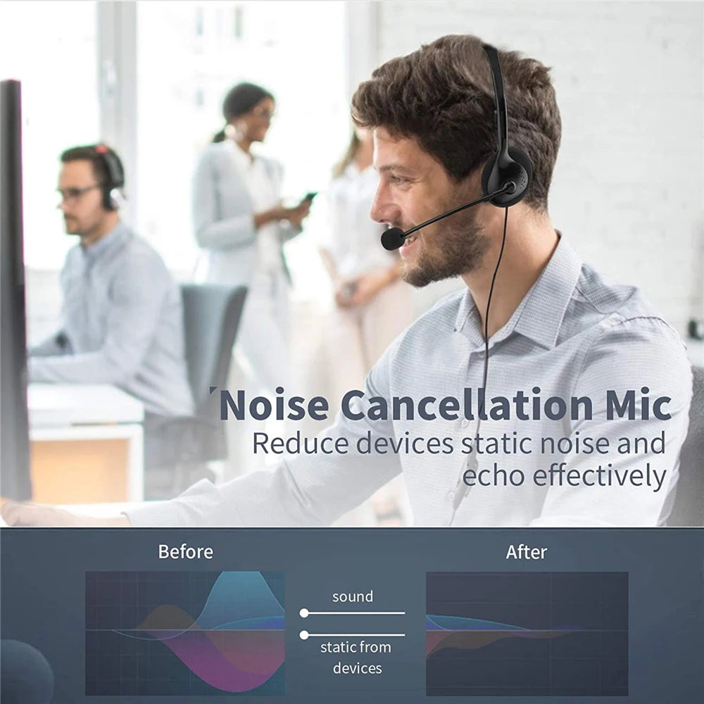 ClearCall Lightweight Office Headset (Noise Reduction)