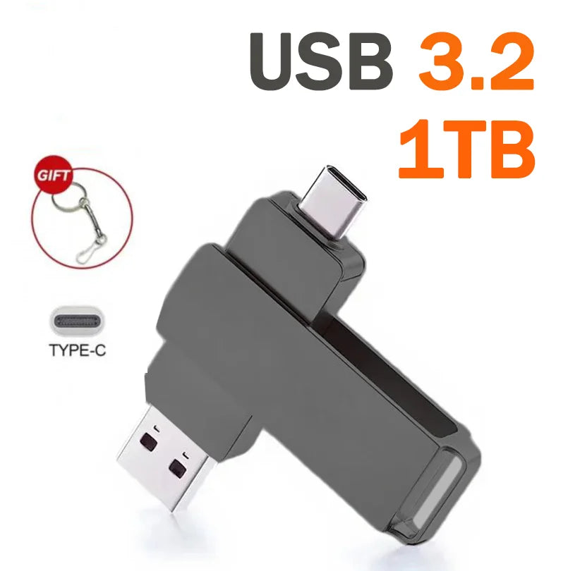 USB 3.2 Dual-Connector Flash Drive (Type-C & USB-A)