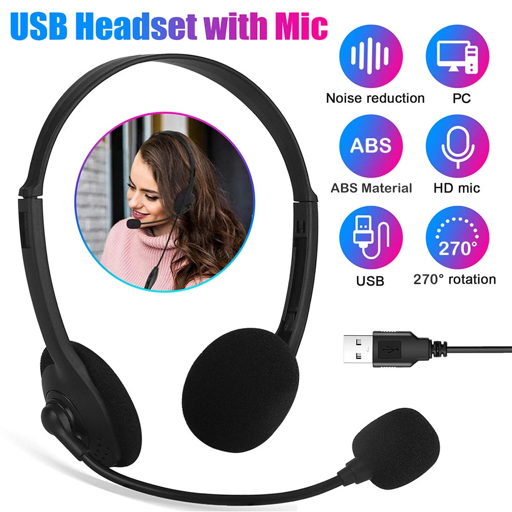 ClearCall Lightweight Office Headset (Noise Reduction)