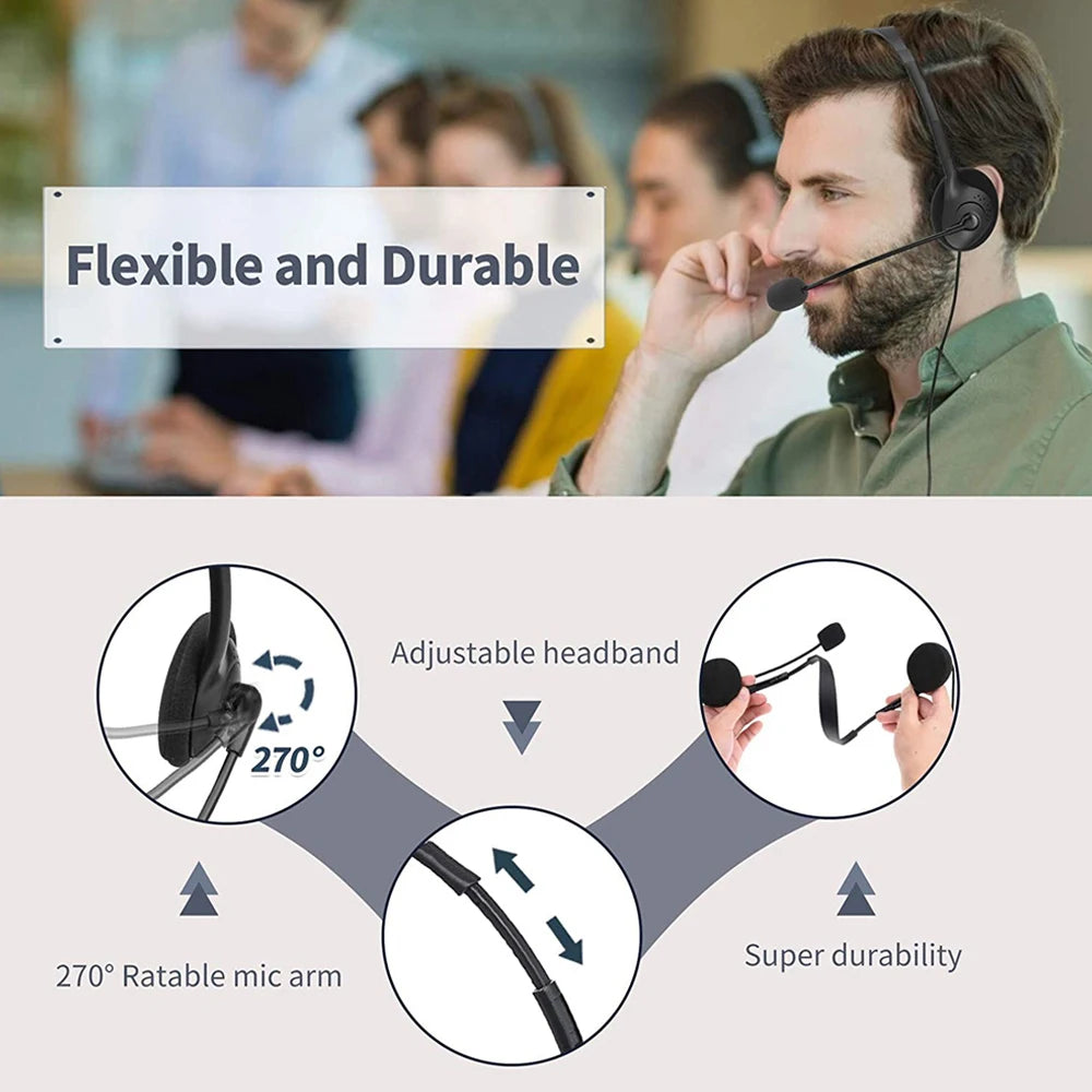 ClearCall Lightweight Office Headset (Noise Reduction)