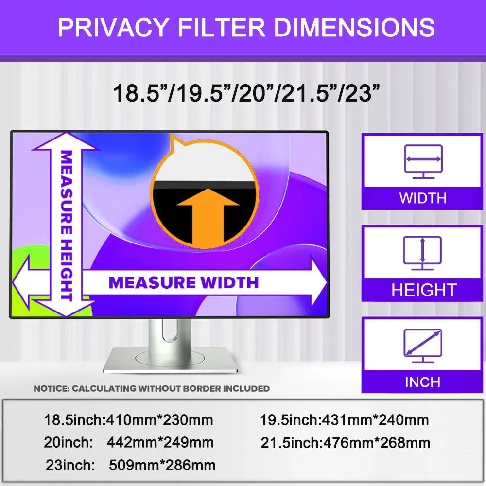 PrivacyGuard Blue Light Monitor Screen Filter