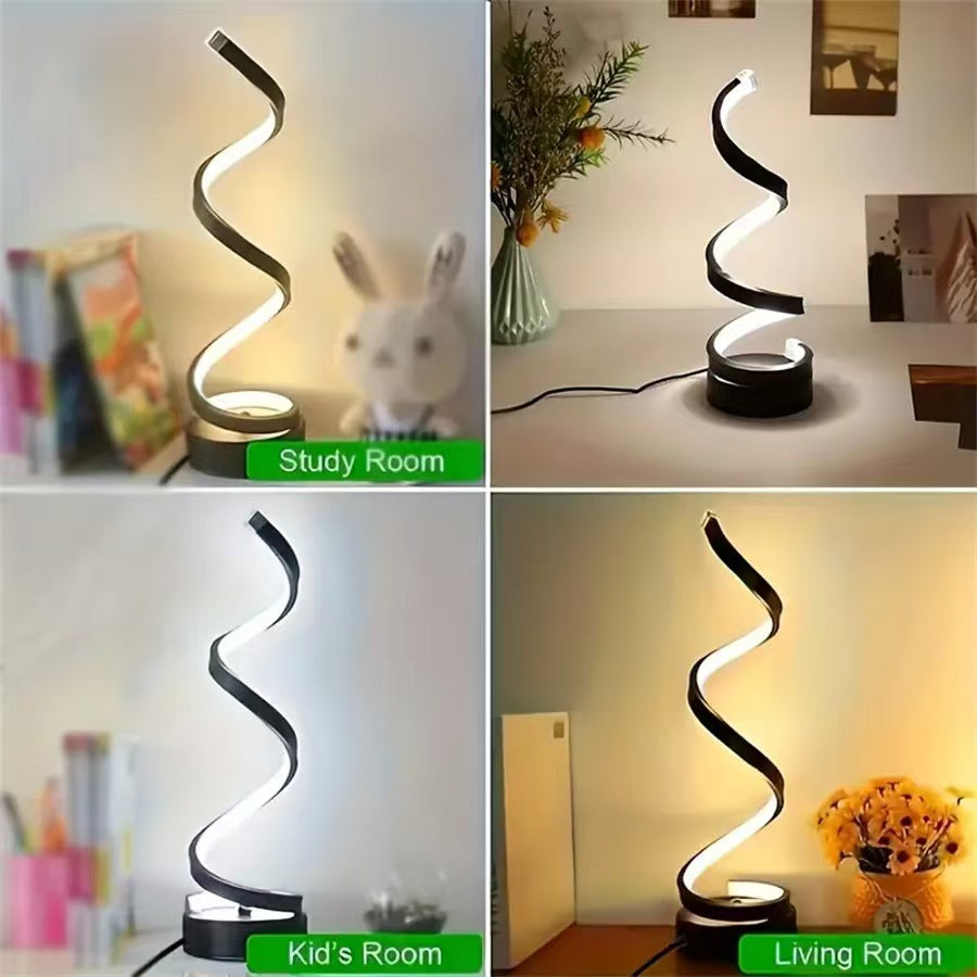 Ambient Spiral Desk Lamp - Soft LED Mood Lighting