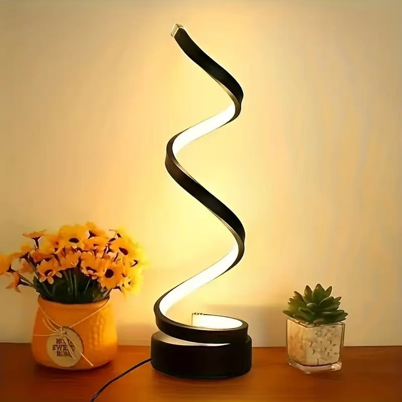 Ambient Spiral Desk Lamp - Soft LED Mood Lighting